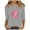 Gray, variant on Alkepwun Pink Ribbon Shirts for Women Cancer Survivor Pink Ribbon T-shirt Inspirational 3/4 Sleeve Graphic Tees Tops