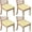 Yellow Modern Art, variant on Blue and White Modern Art Geometric Seat Covers for Dining Room Chairs Set Of 4,Stretch Printed Washable Chair Seat Cover with Elastic Ties and Button,Removable Waterproof Couch Cushion Covers