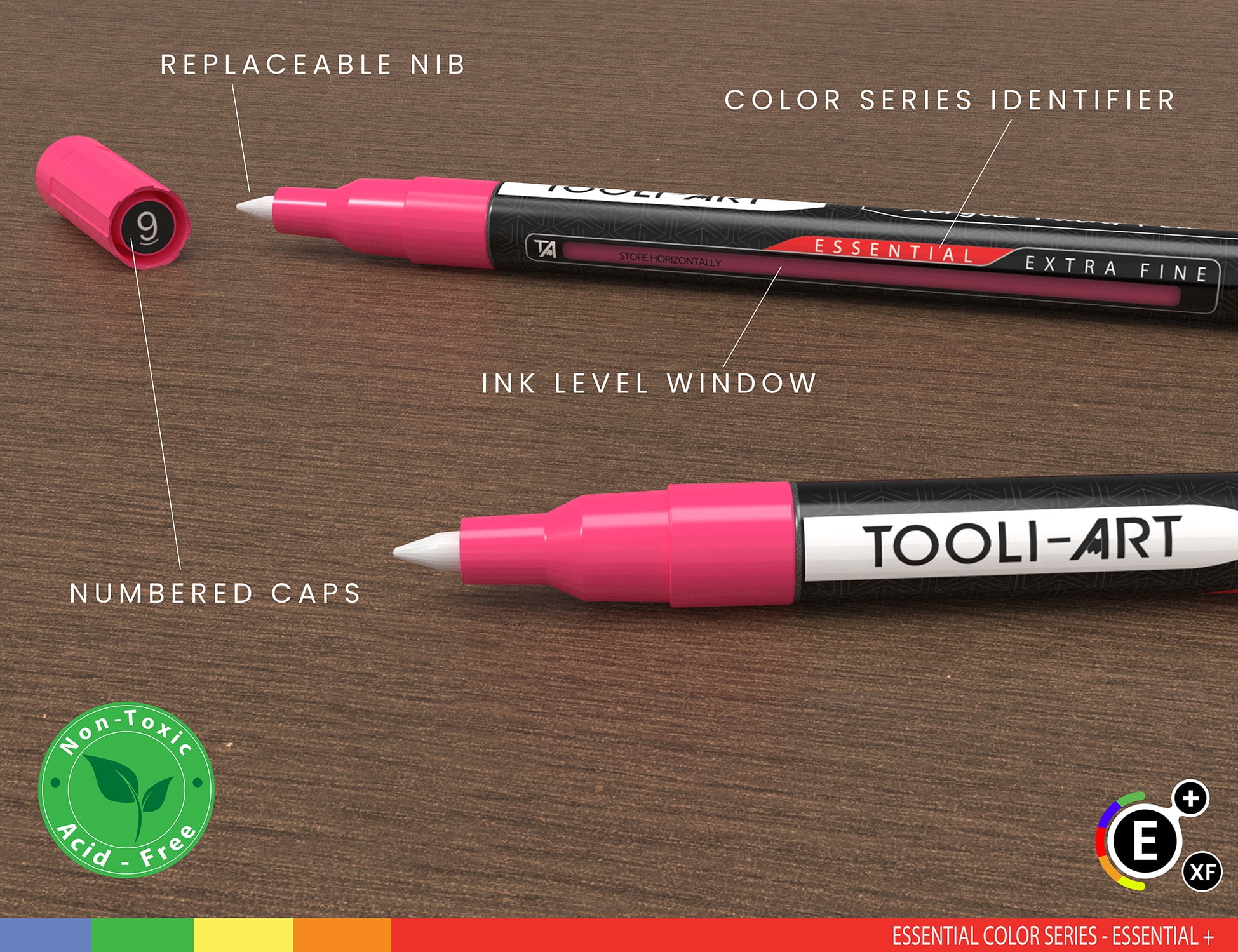 Tooli-Art Acrylic Paint Markers Paint Pens for Rock Painting, For Canvas, Mugs, Quick Drying with 0.7mm Extra Fine Tip Paint Marker Set