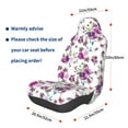 thumbnail image 3 of Wukai Violets Flowers Full Set Car Seat Covers with Soft Padding Universal Auto Front Seats Protector and Cushion Mat, 3 of 5