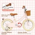 thumbnail image 4 of KORIMEFA Girls Bike for Toddlers 4-8 Years Old Kids, 14 Inch Kids Bike with Training Wheels & Basket, Multiple Colors, 4 of 9