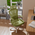 thumbnail image 6 of Ninecer Ergonomic Office Chair, Computer Desk Chair with Wheels, High Back Mesh Office Chair with Adjustable Lumbar Support, Headrest, Flip-Up Armrests, Green, 6 of 6