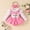 Pink, variant on WOYY Infant Girls Romper Dress Cartoon Print Long Sleeve Bodysuit With Headband Outfits