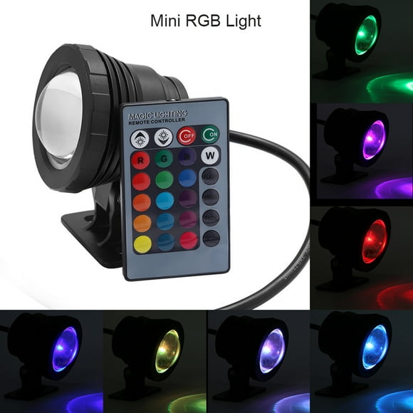 Lawn Lamp Waterproof Lawn Lamp Garden Light 5W RGB Outdoor Waterproof LED Swimming Pool Light Garden Lamp With Remote Controller Black 110-240V