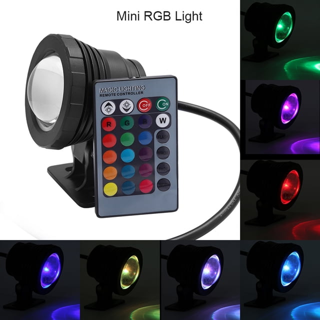 10W RGB LED Pond Light IP68 Waterproof Underwater Pond Lights Outdoor Landscape Light With Remote Control For Landscape Fish Pond Swimming Fountain Garden