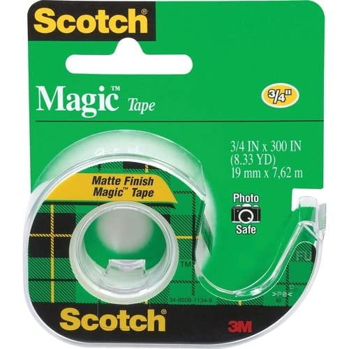 Scotch Magic Transparent Tape - 0.75 in x 300 in - 12 Rolls