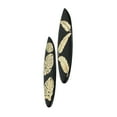 thumbnail image 2 of Set of 2 Handcrafted Wooden Tropical Leaf Design Decorative Surfboard Wall Hangings - Exquisite Island Decor for Your Home, Each Board Measures 20 Inches Long, 2 of 5