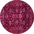thumbnail image 1 of Ahgly Company Indoor Round Oriental Pink Traditional Area Rugs, 6' Round, 1 of 4