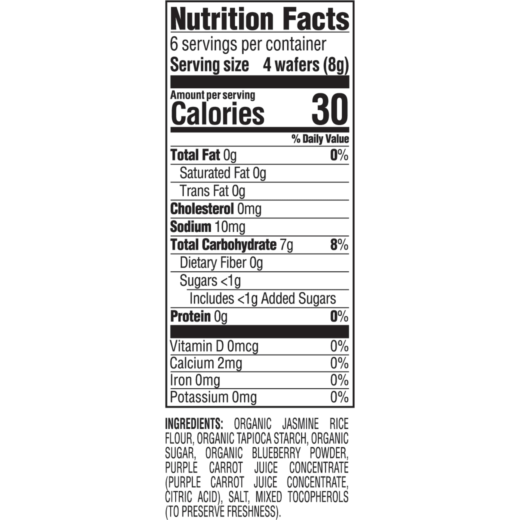 (2 pack) Happy Baby, Baby Wafers, Gluten Free, Blueberry & Purple Carrot, 12-2 Packs (24 wafers)