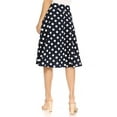 thumbnail image 3 of Women's Casual Floral A-line Printed High Waist Bow Tie Belted Knee Length Midi Skirt, 3 of 6