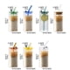 thumbnail image 3 of Vidrio termoestable horizontal de alto perfil con viento cubierto Leche de borosilicato alto Taza de jugo de café Vidrio de boca cuadrada, 3 of 8