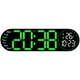 thumbnail image 5 of Reloj de pared de 17.3 pulgadas para la sala de estar, reloj electrónico multifuncional LED, reloj despertador de gran tamaño, reloj de temperatura y humedad, reloj con luz de ambiente - Verde, 5 of 5