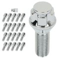 thumbnail image 1 of cciyu LUG BOLT 12x1.5 20set silver Wheel Lug Shank 26 mm with 1 Key fits for 740iL 325xi 318ti, 1 of 4