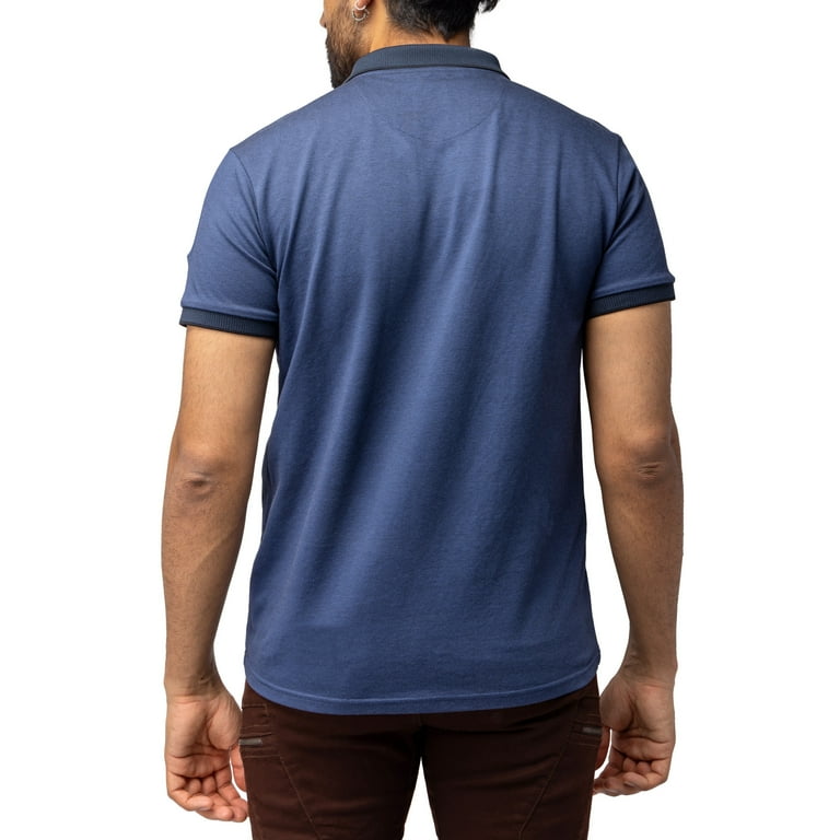 X RAY Jeans Mens Short Sleeve Pieced Pique Tipped Polo, Night Blue, M X RAY Jeans Mens Short Sleeve Pieced Pique Tipped Polo, Night Blue, M