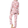 thumbnail image 4 of Puntoco Conjunto de pijama cómodo para mujer, pijama de manga larga con pantalones largos para mujer y hombre, ropa de casa sexy para mujer, 4 of 5