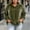 Army Green, variant on Women's Plus Size Velour Hoodie Long Sleeve Drawstring Pullover Sweatshirt Casual Loose Loungewear Top