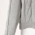 thumbnail image 6 of VISALY Cropped Cardigan Button Down Cardigans Womens Open Front Long Sleeve Chunky Knit Cardigan Sweaters Loose Outwear Coat Chunky Cardigan Sweaters Cardigan Jacket Grey L, 6 of 7