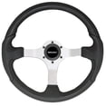 thumbnail image 2 of Uflex Nisida Steering Wheel 13.8" - Black Polyurethane Grip w/Black Aluminum Spokes, 2 of 2