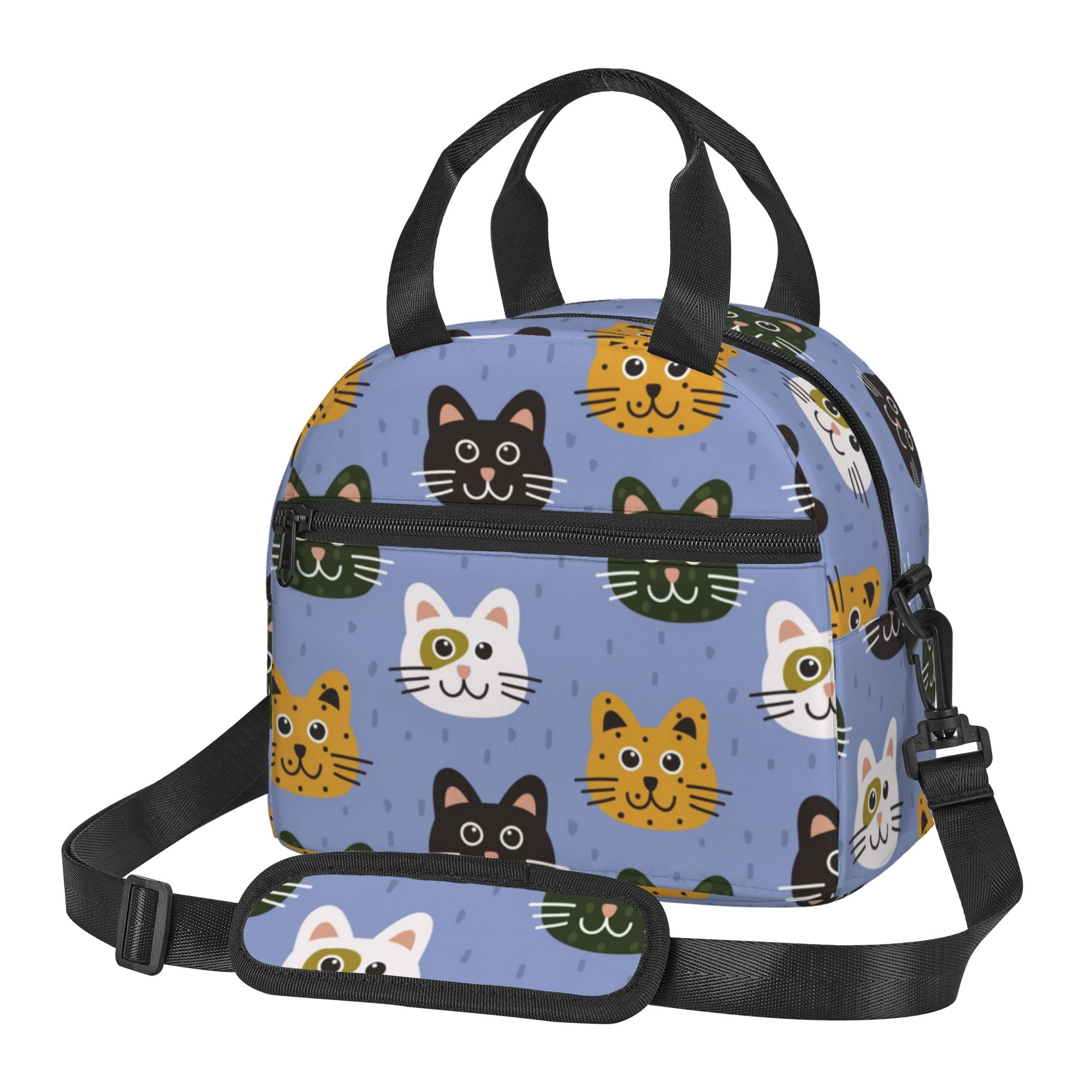 DouZhe Lunch Bags for Women and Men, Cartoon Animals Cute Cat Prints ...