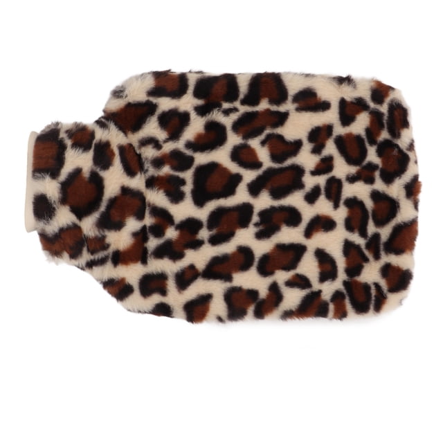 Saco de agua caliente, agua caliente con estampado de leopardo, bolsa de agua caliente con estampado de leopardo, botella de agua caliente con estampado de leopardo, funcionalidad inteligente