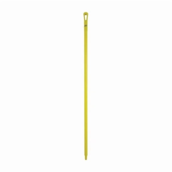 Vikan Color Coded Handle, 59 in, 1 1/4 in Dia, Yellow, Polypropylene 29626