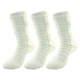 thumbnail image 1 of Thermal Cabin Extra Thick Super Soft Warm Fuzzy Comfy Home Socks - 3 Prs - White - X-Large, 1 of 1