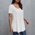 thumbnail image 7 of Summer Tops with Sleeves for Women 2025 Vacation Basic Short Sleeve Tops for Woman Vneck Tshirts Shirts Plain T Shirts Tee Shirts, 7 of 7