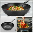 Flat Bottom Wok Fry Pans Deep Frying Pan Woks for Electric Stove
