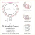 thumbnail image 4 of Birthday Gift for 4 to 9 years old, Pink Pearl and Rhinestone Lucky Number Bracelet for Girls, Daughters, Granddaughters, Nieces and Nephews, 4 of 6