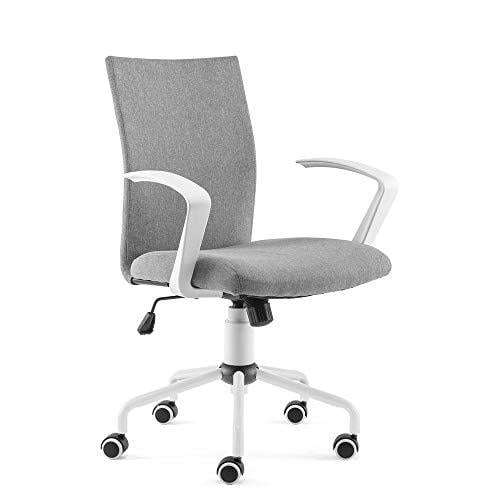 Dj Grey Modern Desk Comfort White, Modern Desk Chairs With Arms
