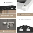 thumbnail image 6 of Yeshouse Brown 10x8ft Outdoor Storage Shed, Weatherproof Tool Organizer with Upgraded Structure & Secure Locking Door, 6 of 8