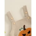 thumbnail image 4 of Newborn Baby Boys Girls Halloween Clothes Sleeveless Overalls Embroidery Rompers Suspender Jumpsuit Fall Outfit, 4 of 8