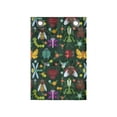 thumbnail image 1 of Cartoon Hanging Pocket Organizer, Forest Bugs Spider Butterfly Beetle Dragonfly Mantis Wasp Ladybug Flowers, Printed Polyester Storage Bag with Pockets, 14" x 20", Emerald Multicolor, 1 of 2