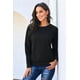 thumbnail image 2 of ABPHQTO Sudadera de mujer en mezcla de algodón de rizo francés negro, 2 of 5