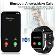 Smart Watch Bluetooth Call Compatible with Ios and Android, Mens Womens Watch Waterproof Smart Watches Black