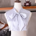 thumbnail image 2 of WZXFASHION Bow Tie Detachable Collar Satin Fake Shirt Collar with Ribbon Elegant Accessory One Size 118g, 2 of 4