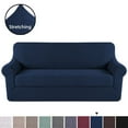 thumbnail image 1 of H.VERSAILTEX 2-Piece Jacquard Spandex Sofa Stretch Slipcover, Navy, 1 of 6