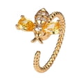 thumbnail image 2 of Fiudx Anillos Giratorios de Abeja, Elegante Accesorio de Descompresión para El Dedo Índice, Diseño Elegante de Cobre, Estilo Diamante Único, Perfecto para Fiestas, Bodas, Aniversarios, Regalos Especi, 2 of 4