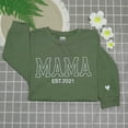 thumbnail image 2 of Personalized Embroidered Mama EST Sweatshirt For Women, Custom Gifts for Mother's Day Chirstmas Birthday for Mama, 2 of 6