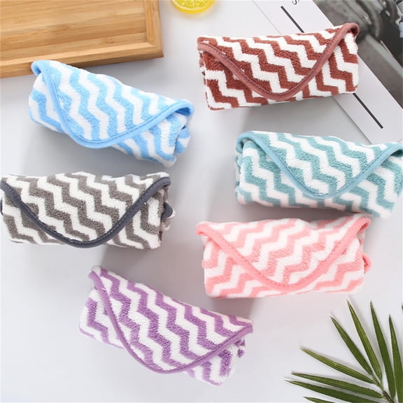 kladzum Small Towel Handkerchief Absorbent Coral Velvet Towel 12x12 Inches, Kitchen Towels Quick Drying Hand Towels for Bathroom, Dinner Table