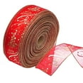 thumbnail image 1 of Christmas Ribbon Decorative Fabric Ribbon Gift Wrapping Ribbon for DIY Craft, 1 of 5
