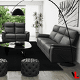 thumbnail image 1 of Levoluxe Sereno Canapé Inclinable 2 Pcs et Causeuse en Jaxxon Fumée, 1 of 15