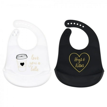 UPC: 0660168568967 | Hudson Baby Infant Girl Silicone Bibs 2pk  Latte  One Size