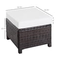 thumbnail image 2 of Handwoven Black PE Rattan Ottoman - Versatile Coffee Table & Footrest, 4" Cream Cushion, Steel Frame, 352lb Capacity, Waterproof, Fade-Resistant, Indoor/Outdoor Use, 2 of 7