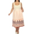 thumbnail image 2 of White Mark Plus Size Border Print Pleated Midi Skirt, 2 of 6