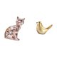 thumbnail image 5 of Figura de escritorio,Estante de estatua de gato para escritorio,oficina,decoración del hogar,Figura de pájaros,Figura de pájaro dorado,decoración del hogar,estatua de animal,Estatuas, 5 of 8