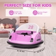 thumbnail image 4 of BeesClover 12V Ride On Bumper Car for Kids Ride on Toy Gifts Toddlers Electric Bumping Car with Remote Control, Battery Display, 360 Degree Spin, LED Lights, Music, 4 of 7
