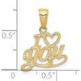 thumbnail image 2 of 10K Yellow Gold Polished & Textured I Heart You Pendant (19 X 16) Made In Peru -Jewelry By Sweet Pea, 2 of 5