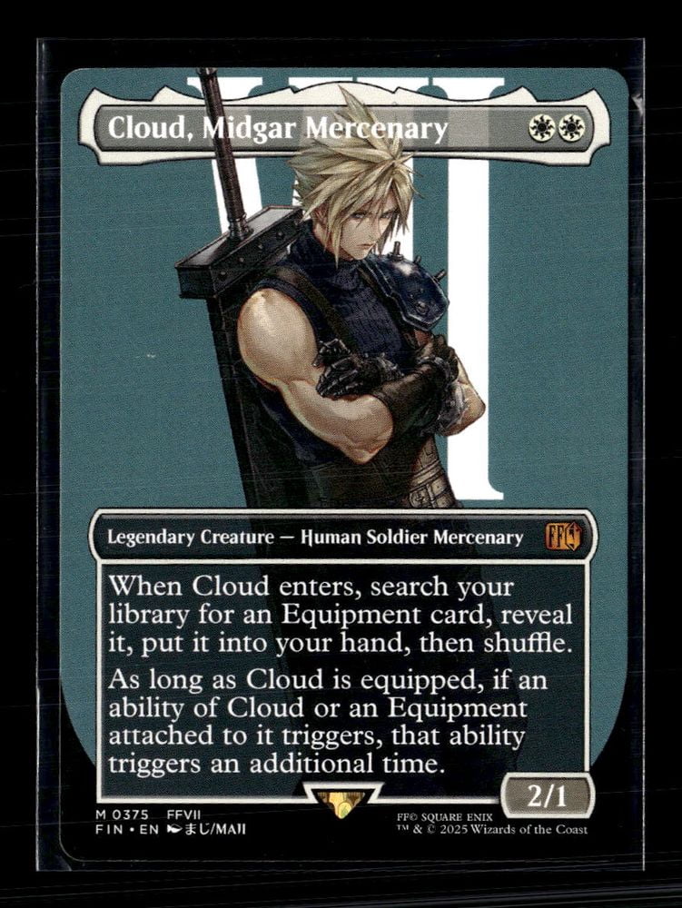 2025 Magic: The Gathering Final Fantasy Cloud Strife Showcase Borderless