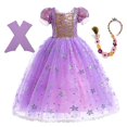thumbnail image 1 of Princess Rapunzel Dress For Girls Elegant Purple Gowns Fancy Carnival Costume Kid Prom Evening Dresses Halloween Roleplay Frocks zhangyuxiang LED, 1 of 2